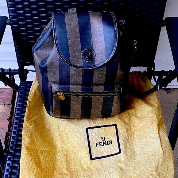 Fendi Penguin Print Leather Backpack - Picture 3 of 15